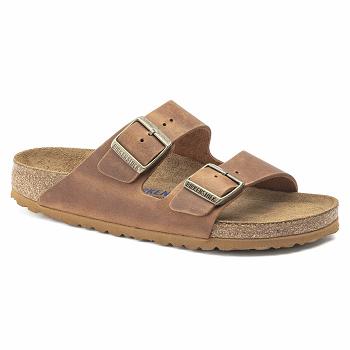 Arizona Birkenstock Soft Footbed Oiled Kozene Panske Hnede | SK 297WNB